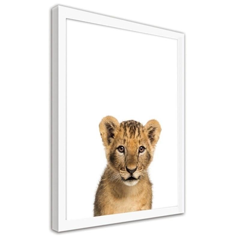 Glezna baltā rāmī - Little lion Home Trends DECO