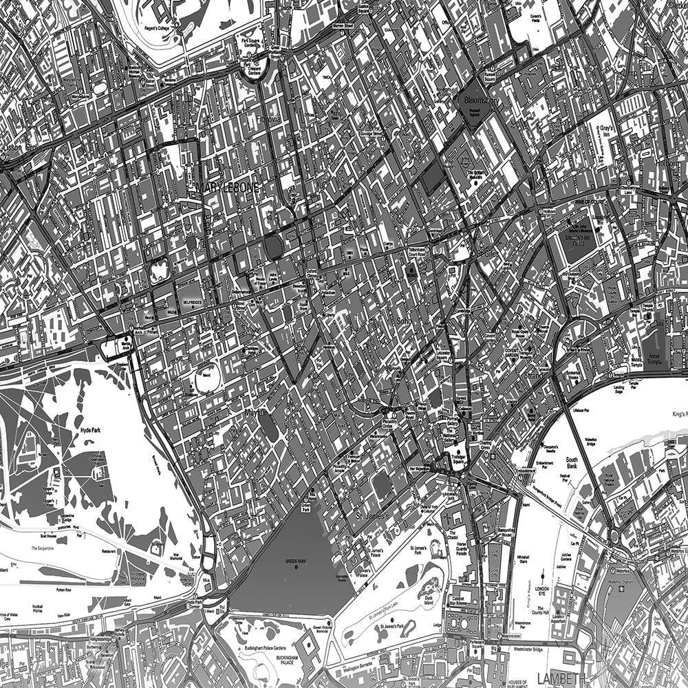 Glezna baltā rāmī - London City Plan Home Trends DECO