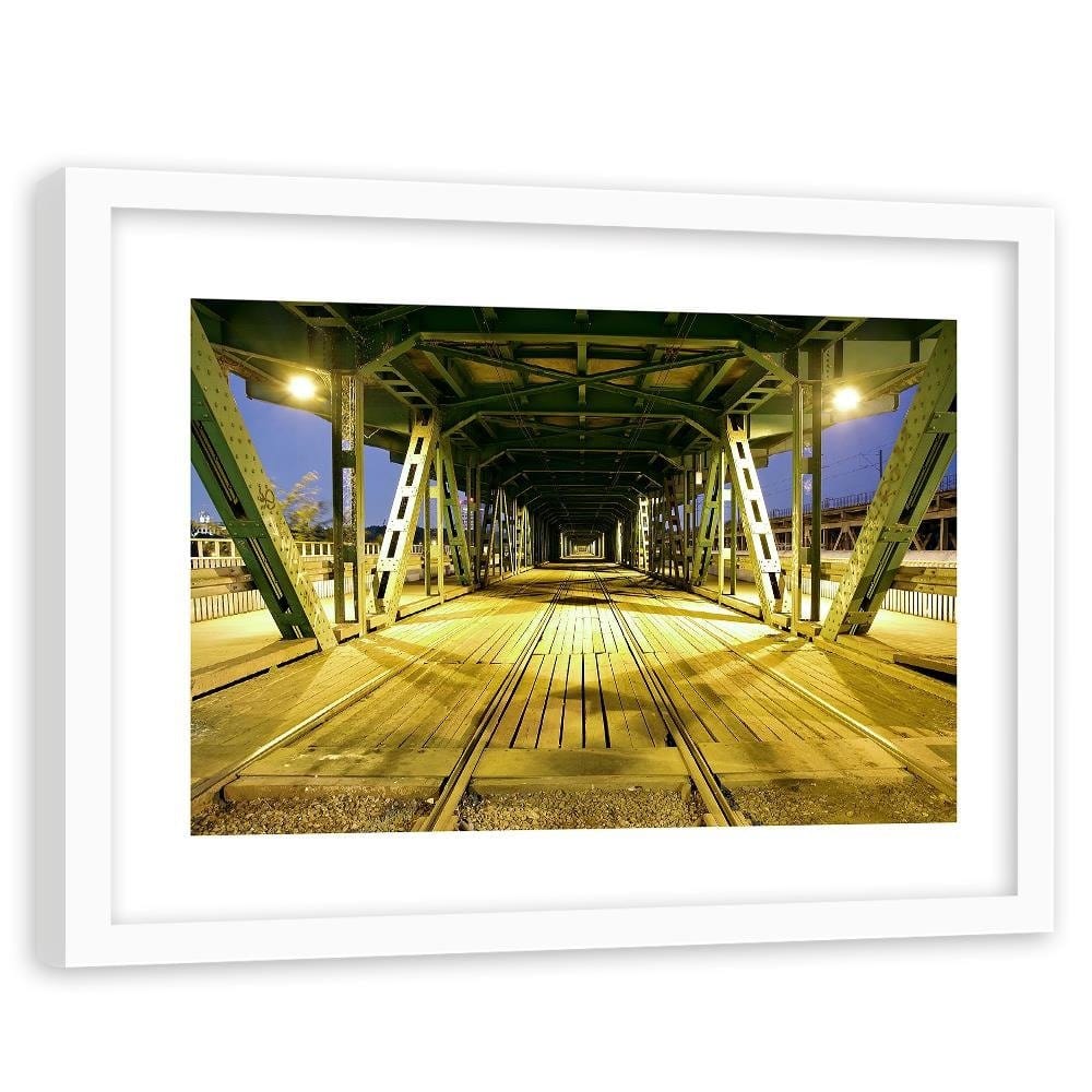 Glezna baltā rāmī - Long Bridge Home Trends DECO