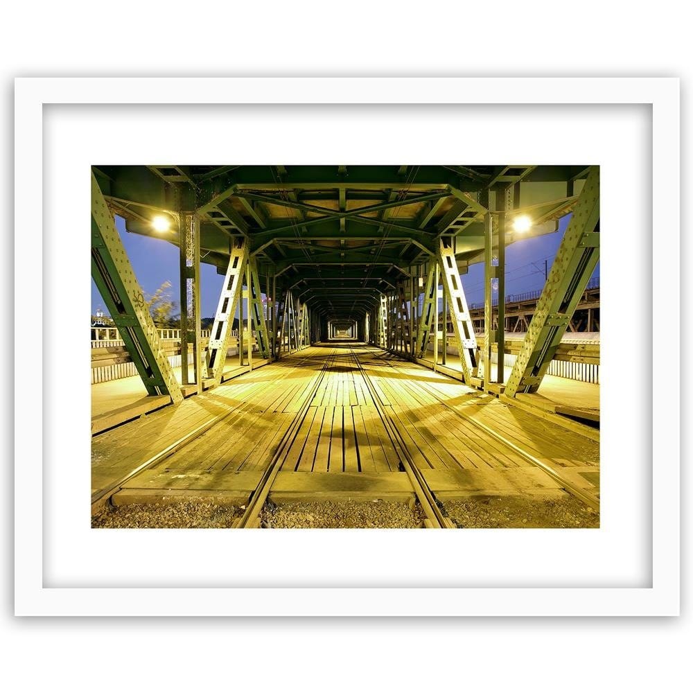 Glezna baltā rāmī - Long Bridge Home Trends DECO