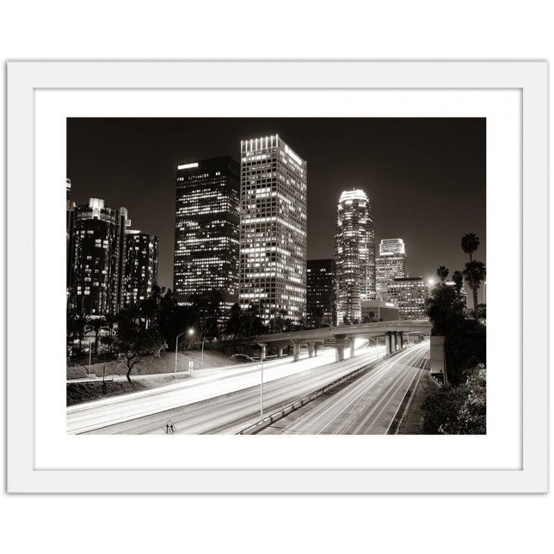 Glezna baltā rāmī - Los Angeles at night Home Trends DECO