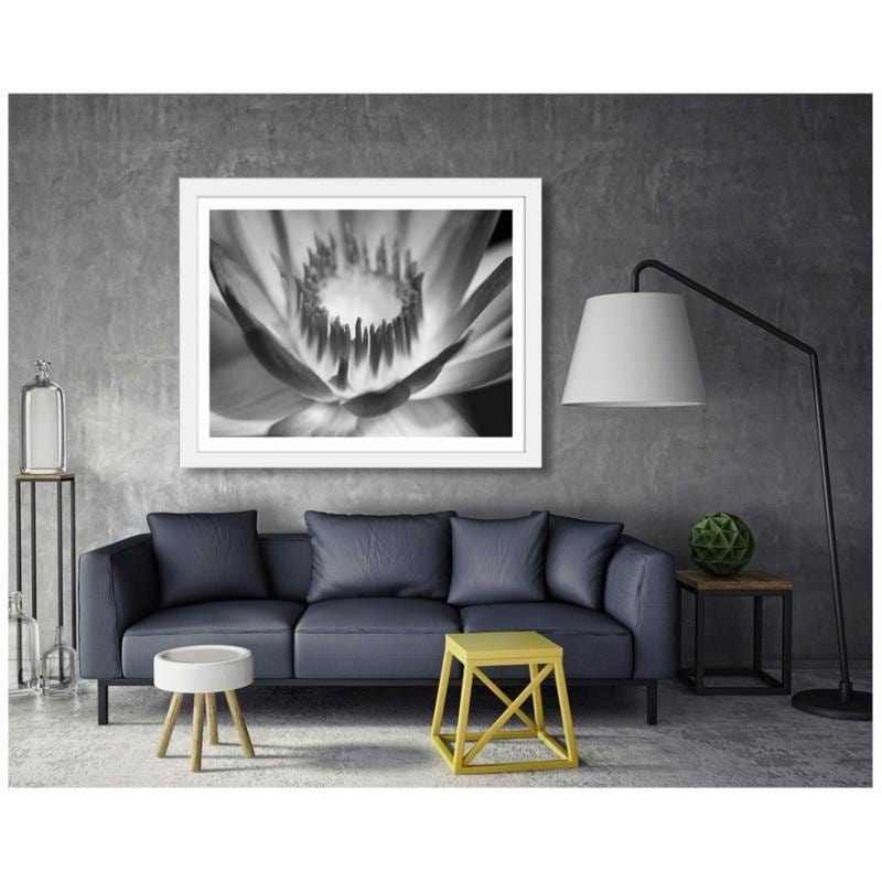 Glezna baltā rāmī - Lotus flower Home Trends DECO