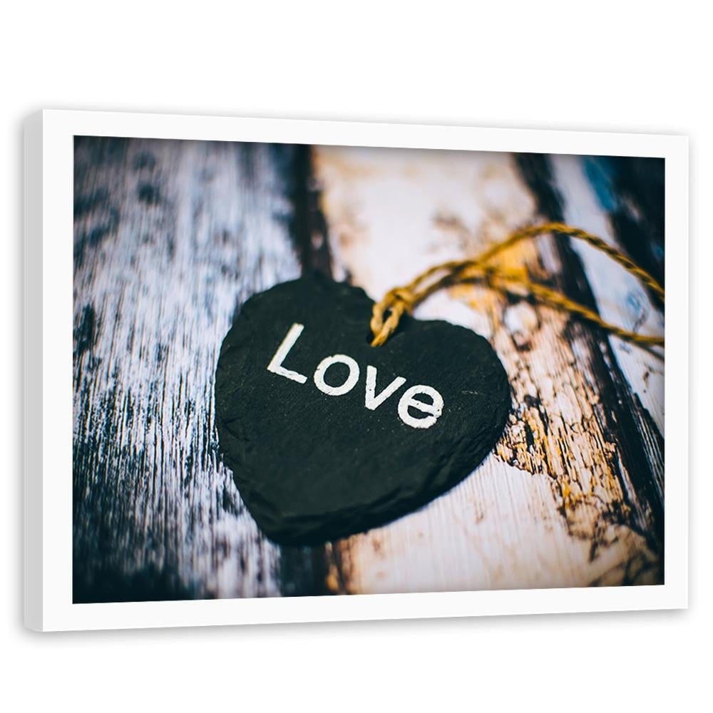 Glezna baltā rāmī - Love Nackle Home Trends DECO