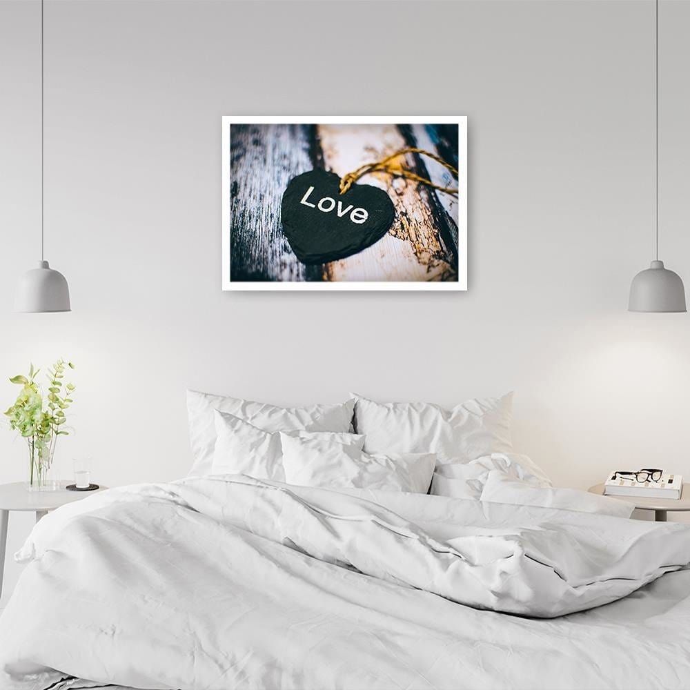 Glezna baltā rāmī - Love Nackle Home Trends DECO