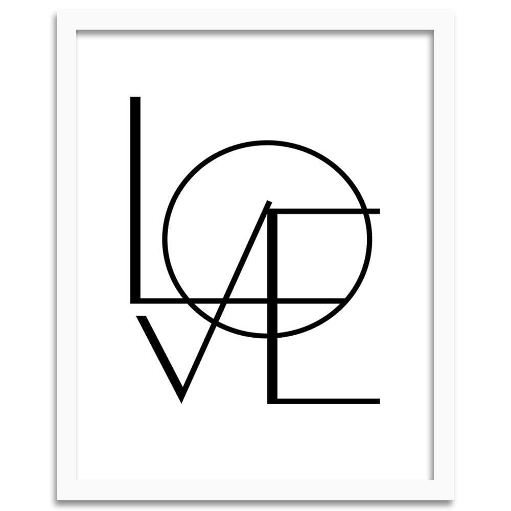 Glezna baltā rāmī - Love On The White Background Home Trends DECO