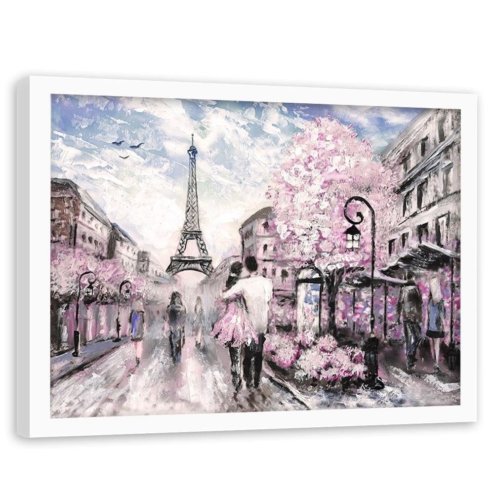 Glezna baltā rāmī - Lovers In The Paris Home Trends DECO