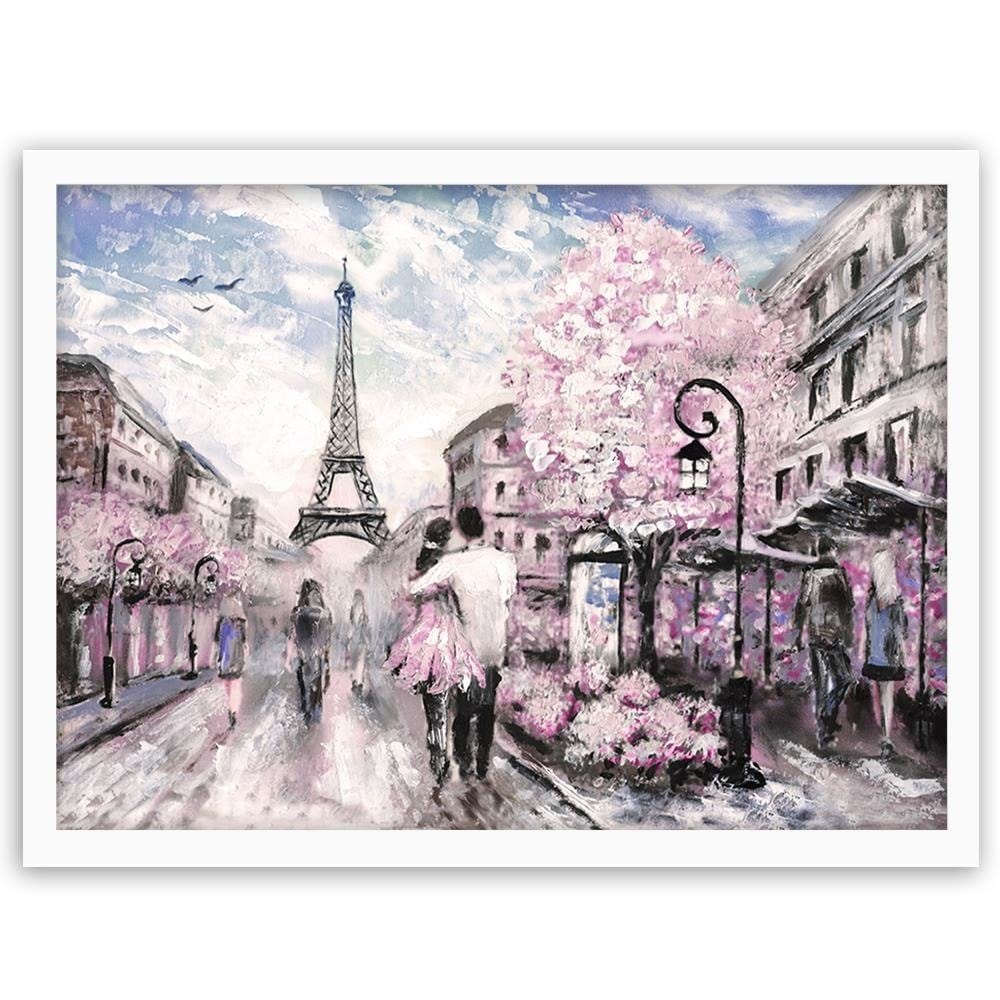 Glezna baltā rāmī - Lovers In The Paris Home Trends DECO