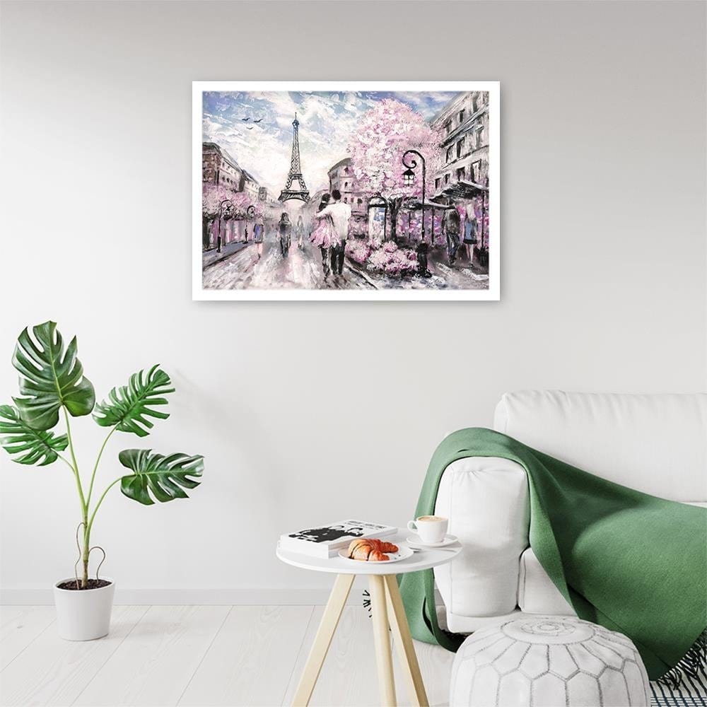 Glezna baltā rāmī - Lovers In The Paris Home Trends DECO