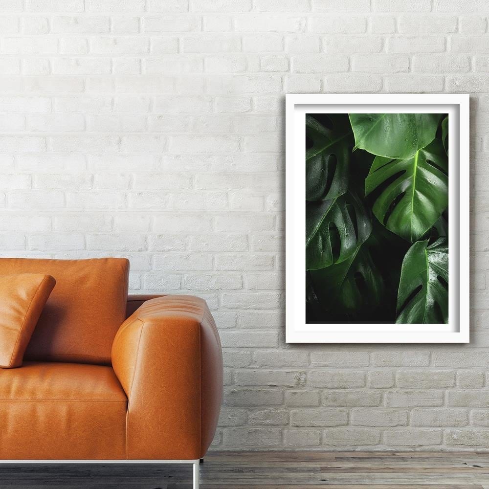 Glezna baltā rāmī - Lush Green Home Trends DECO