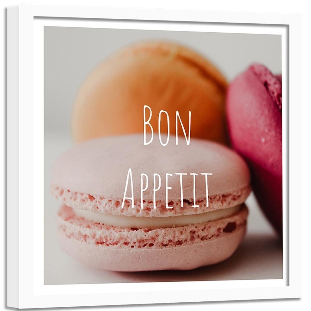 Glezna baltā rāmī - Macaroons - Bon Apetit Home Trends DECO