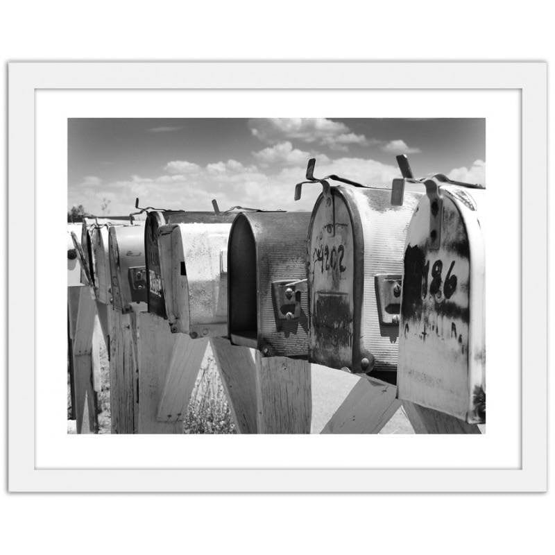 Glezna baltā rāmī - Mailboxes Home Trends DECO