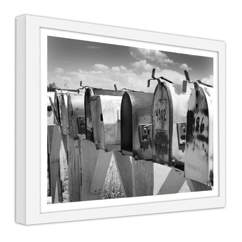 Glezna baltā rāmī - Mailboxes Home Trends DECO