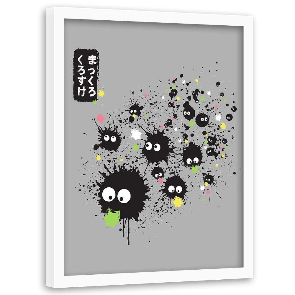 Glezna baltā rāmī - Makkuro Kurosuke Grey Home Trends DECO