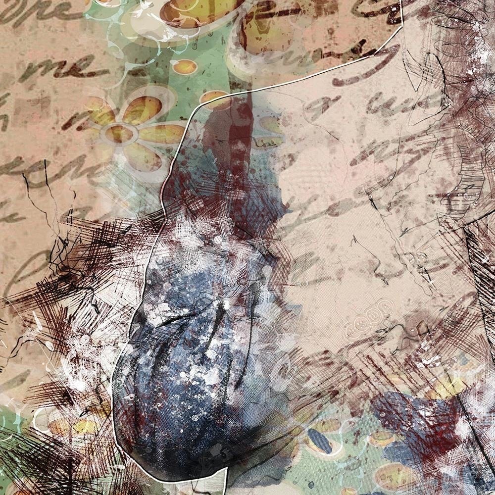 Glezna baltā rāmī - Man In Suit Abstraction Home Trends DECO