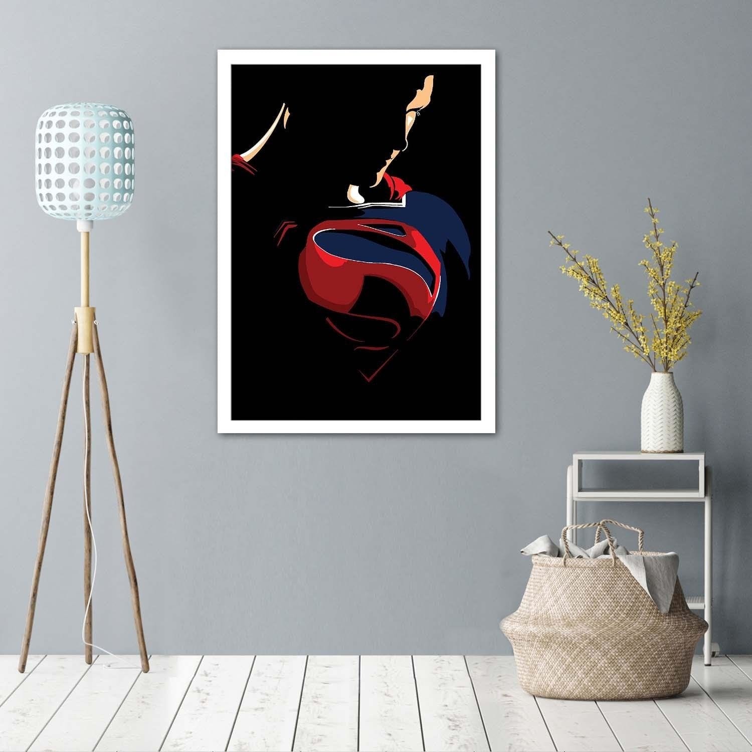 Glezna baltā rāmī - Man Of Steel Home Trends DECO