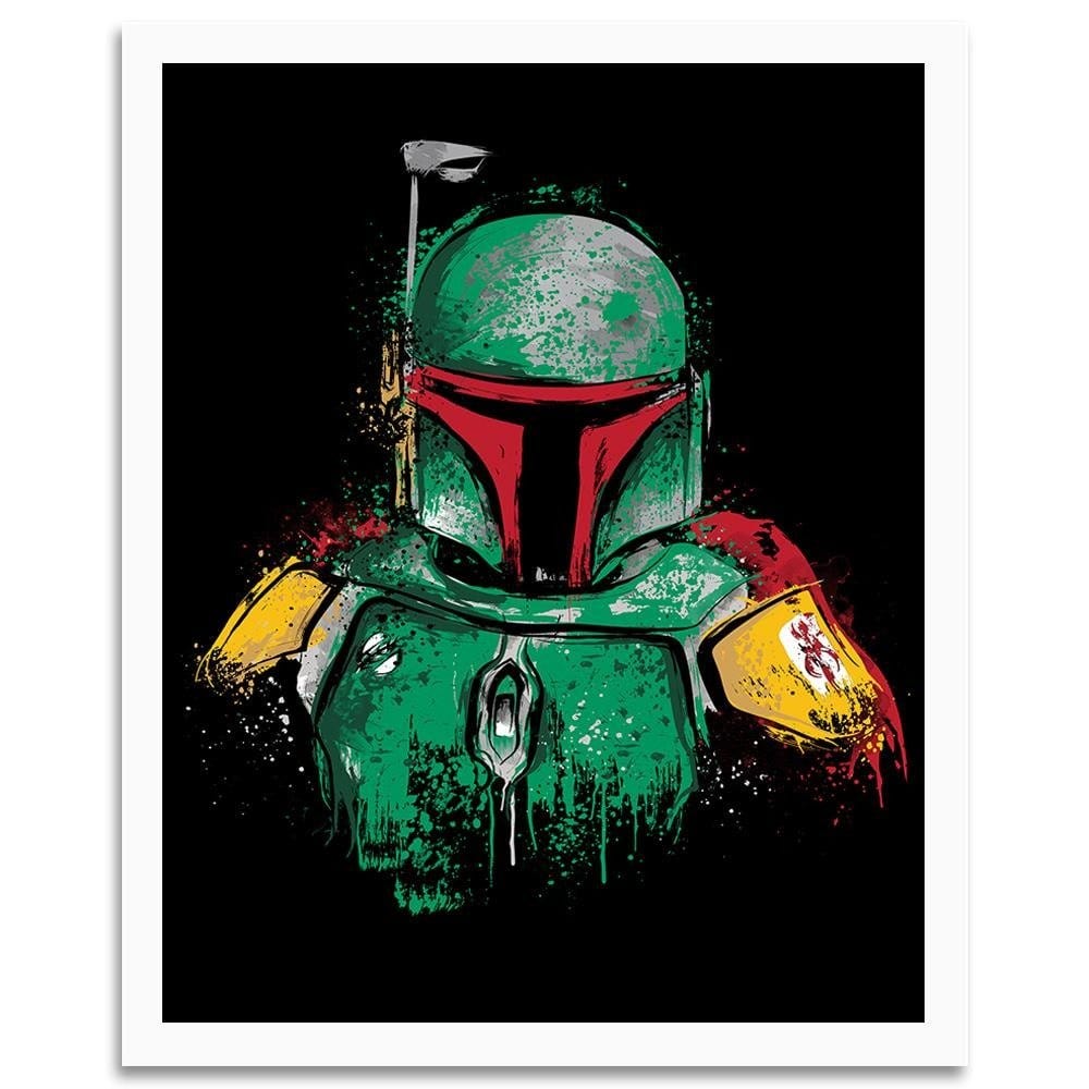 Glezna baltā rāmī - Mandalorian Armor Home Trends DECO