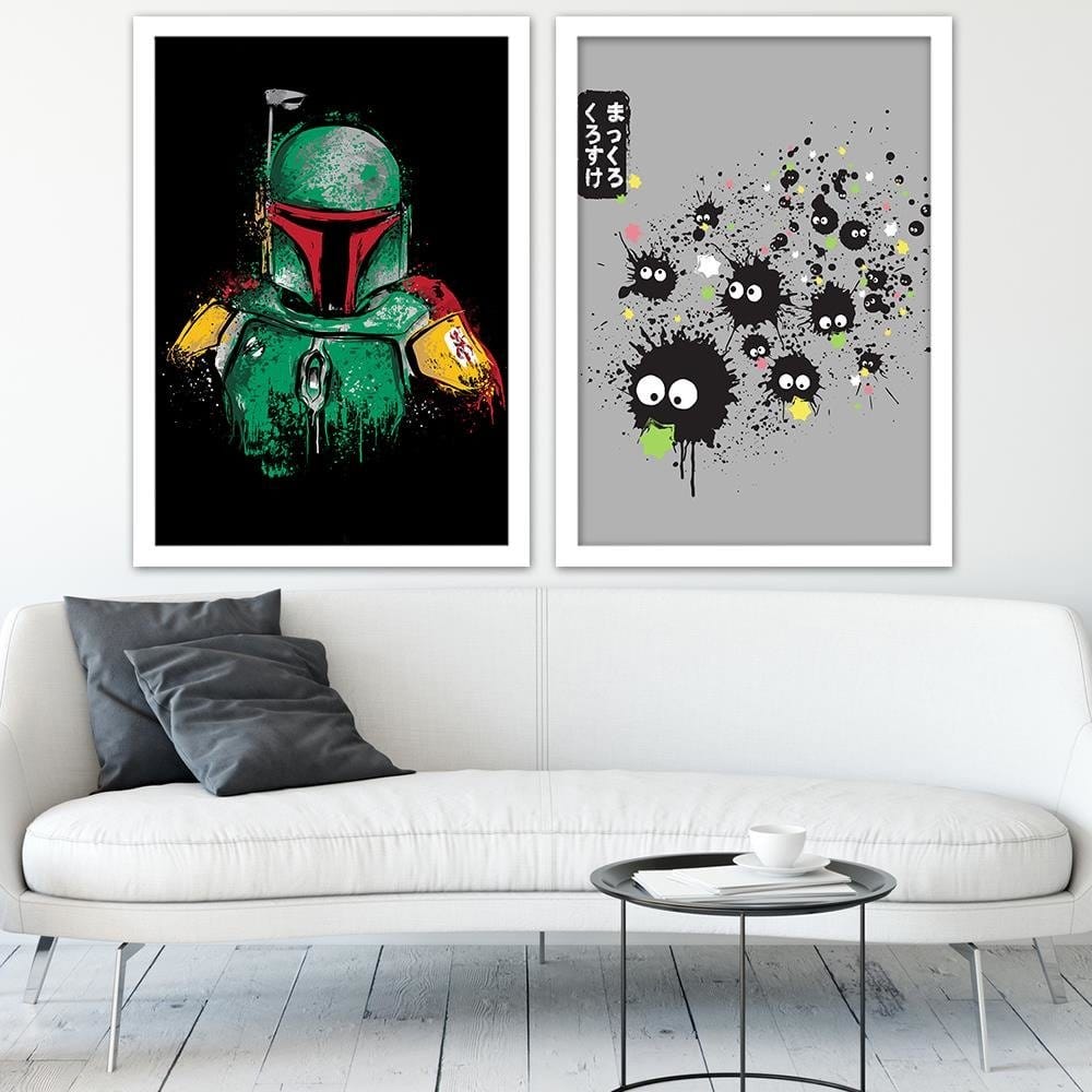 Glezna baltā rāmī - Mandalorian Armor Home Trends DECO