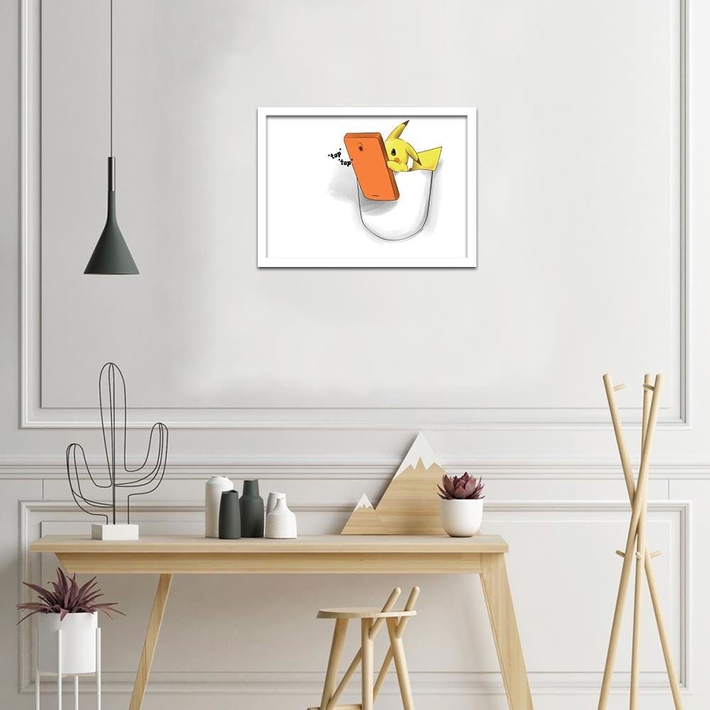 Glezna baltā rāmī - Manga Cartoon Character Home Trends DECO