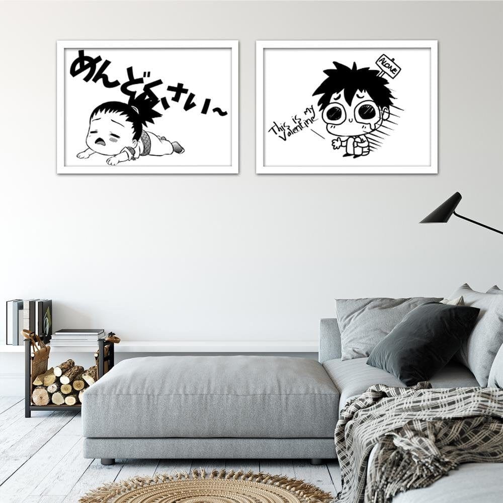 Glezna baltā rāmī - Manga Crying Girl Home Trends DECO