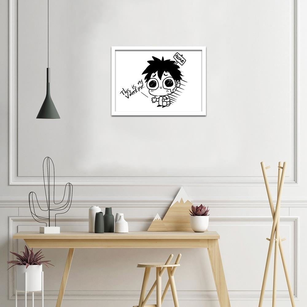Glezna baltā rāmī - Manga Little Boy Home Trends DECO