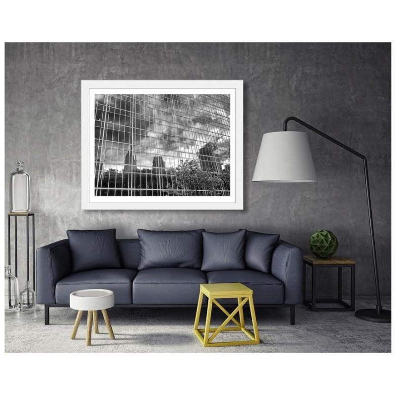 Glezna baltā rāmī - Manhattan Center reflected from the building Home Trends DECO