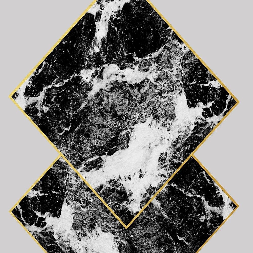 Glezna baltā rāmī - Marble Squares Home Trends DECO