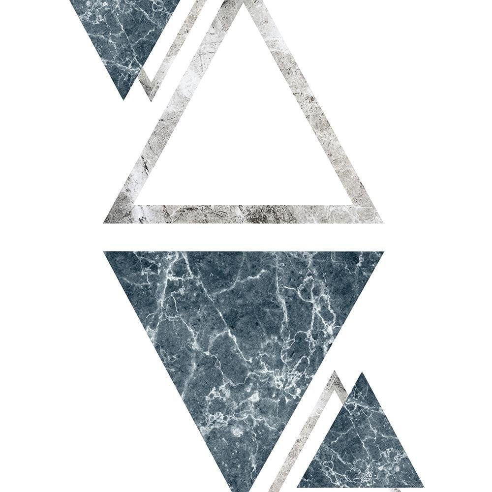Glezna baltā rāmī - Marble Triangles - Abstraction Home Trends DECO