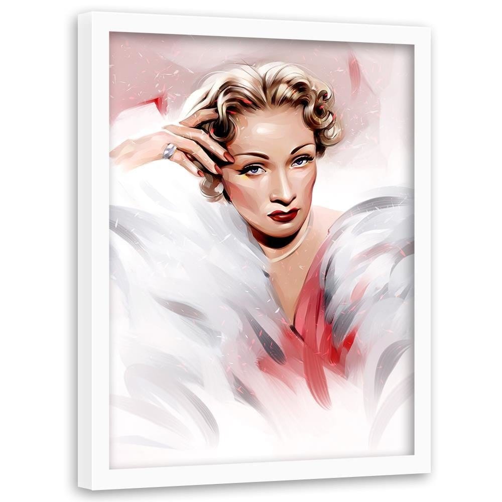 Glezna baltā rāmī - Marlene Dietrich Home Trends DECO