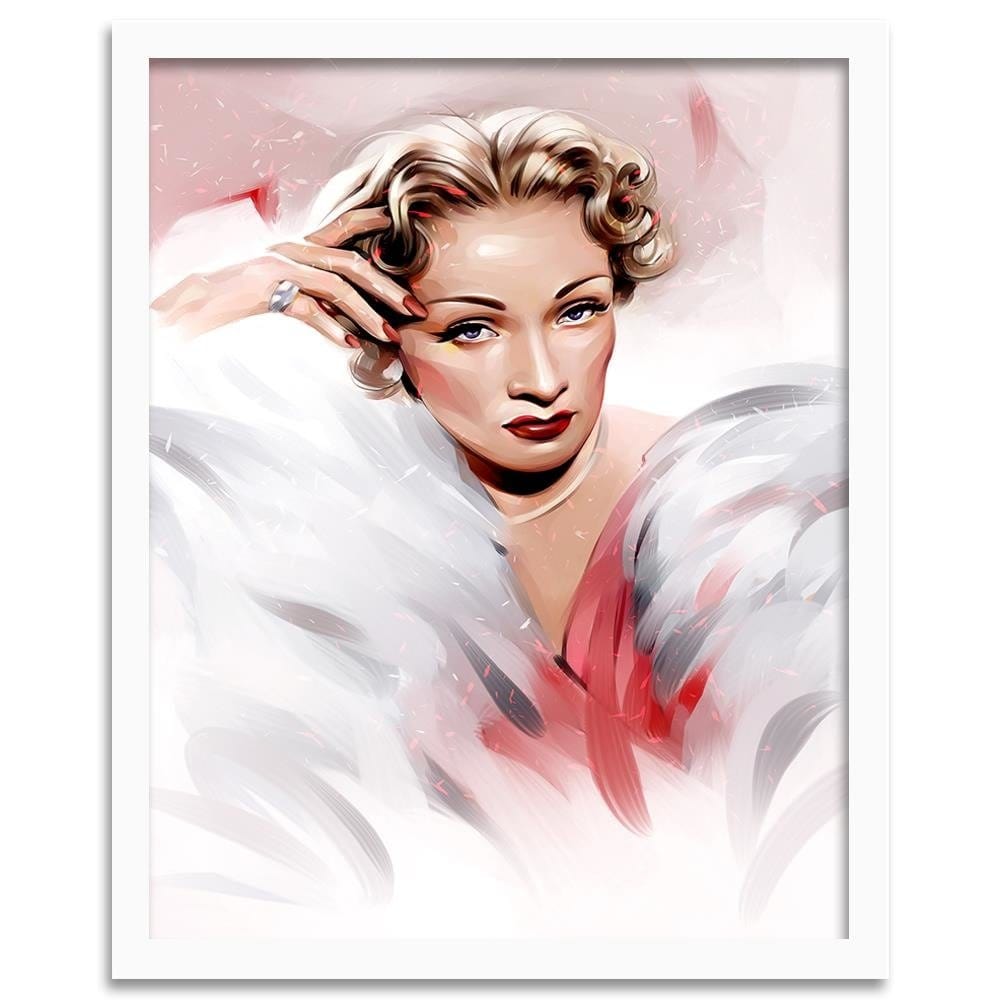 Glezna baltā rāmī - Marlene Dietrich Home Trends DECO