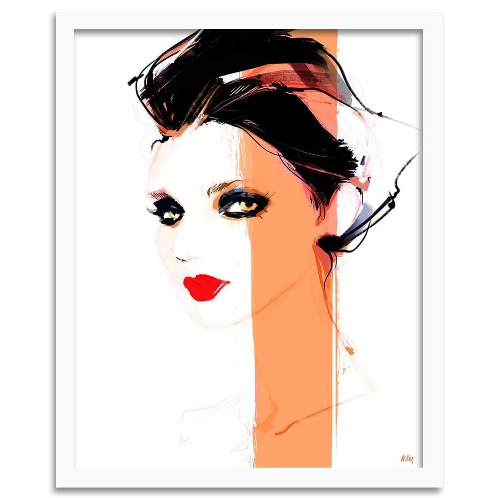 Glezna baltā rāmī - Minimalist Portrait Home Trends DECO