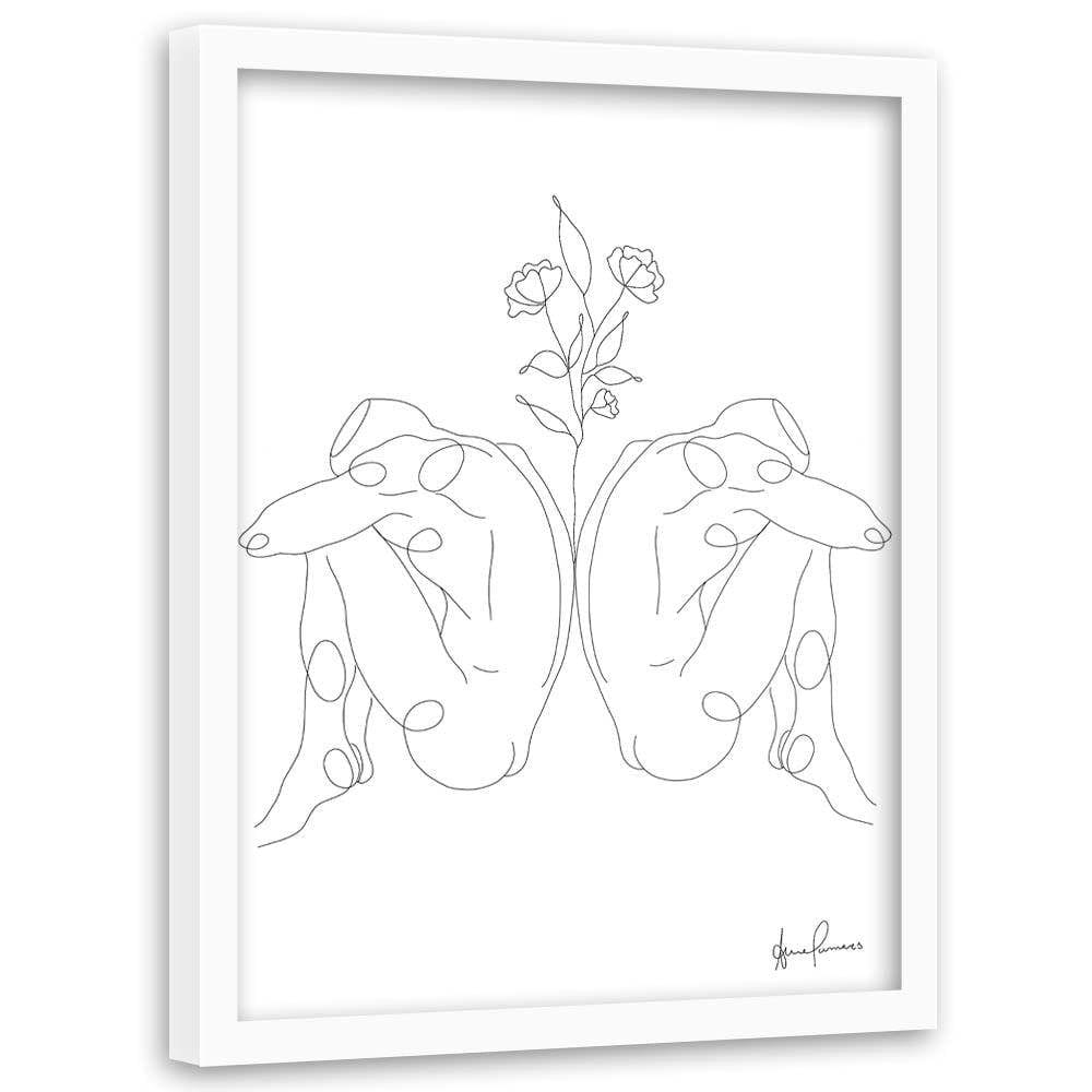 Glezna baltā rāmī - Mirror Reflection Home Trends DECO