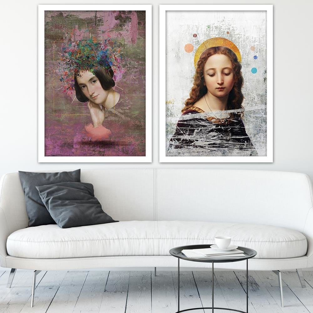 Glezna baltā rāmī - Mixed Media Home Trends DECO