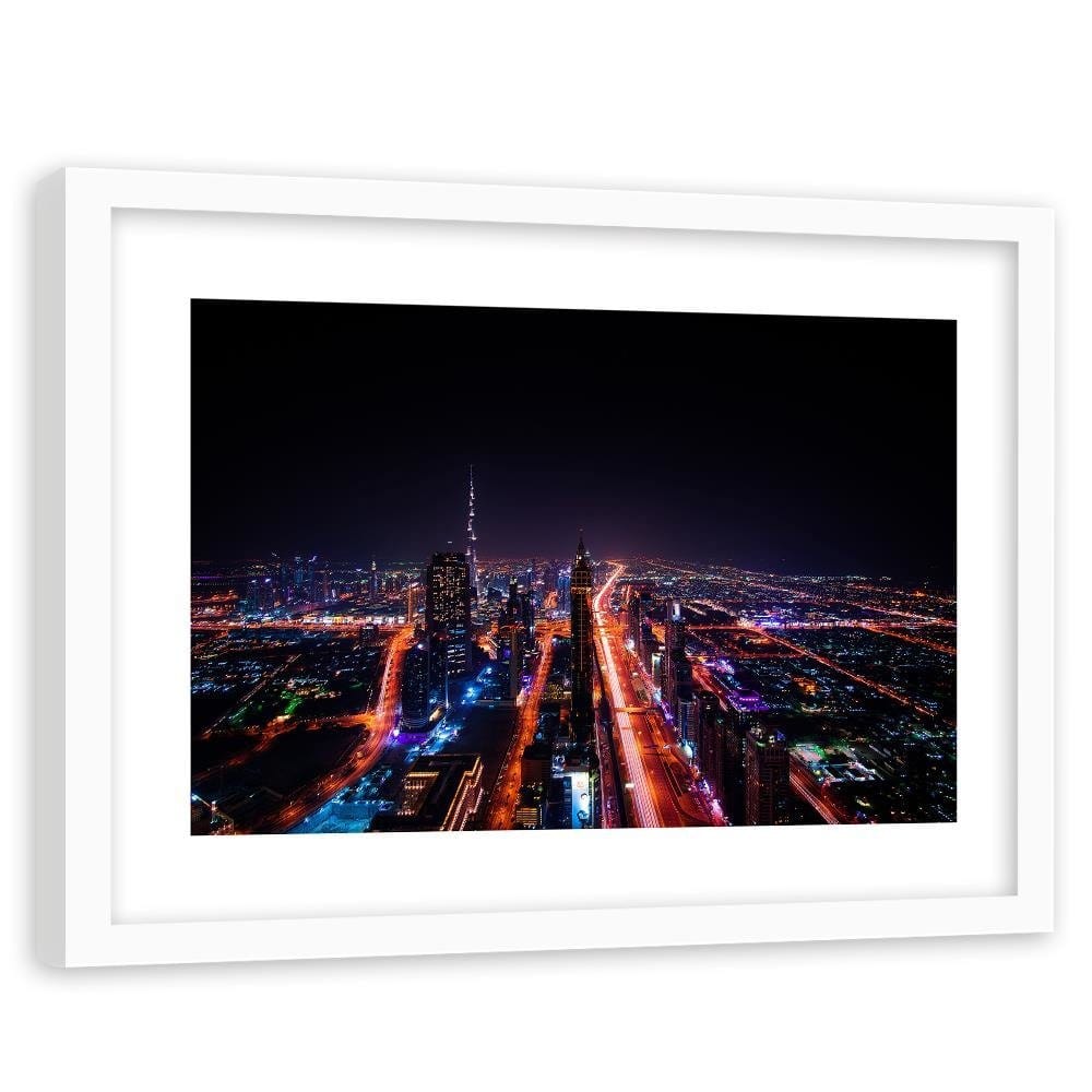 Glezna baltā rāmī - Modern Architecture At Night Home Trends DECO