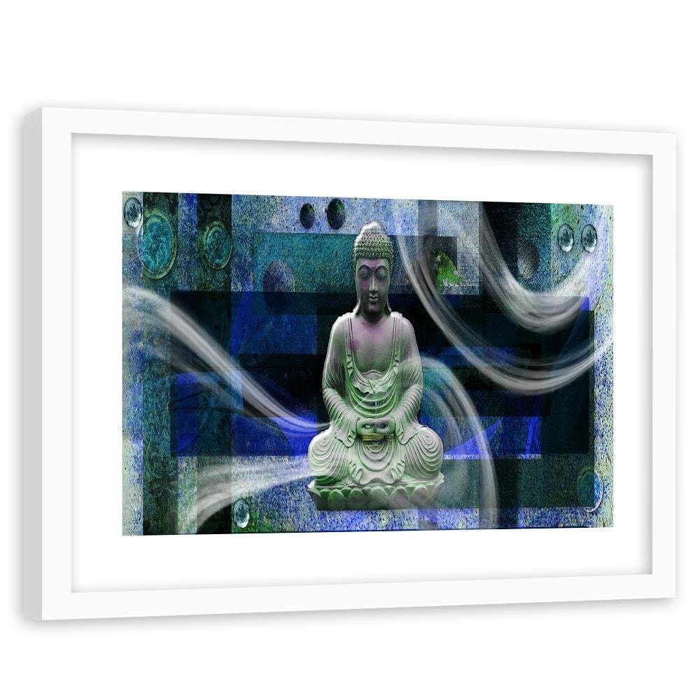 Glezna baltā rāmī - Modern Buddha Home Trends DECO