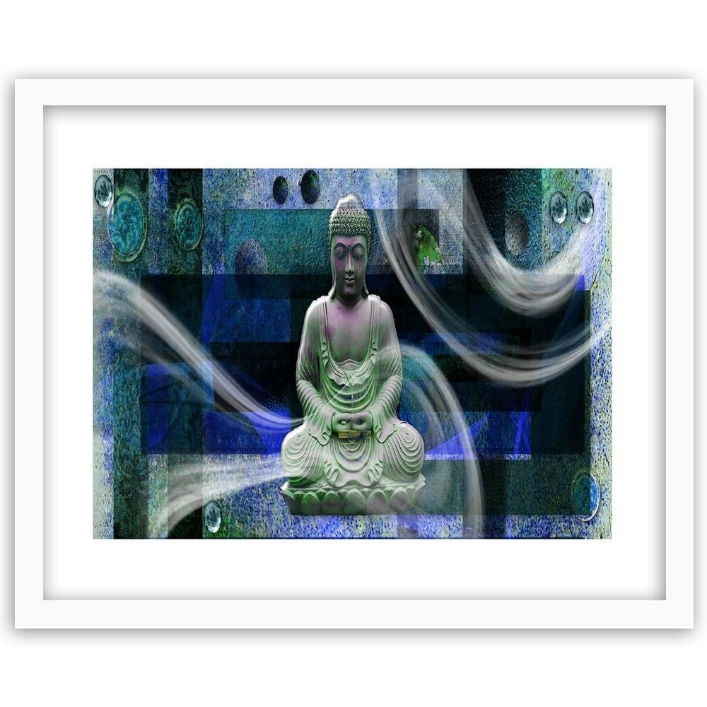 Glezna baltā rāmī - Modern Buddha Home Trends DECO