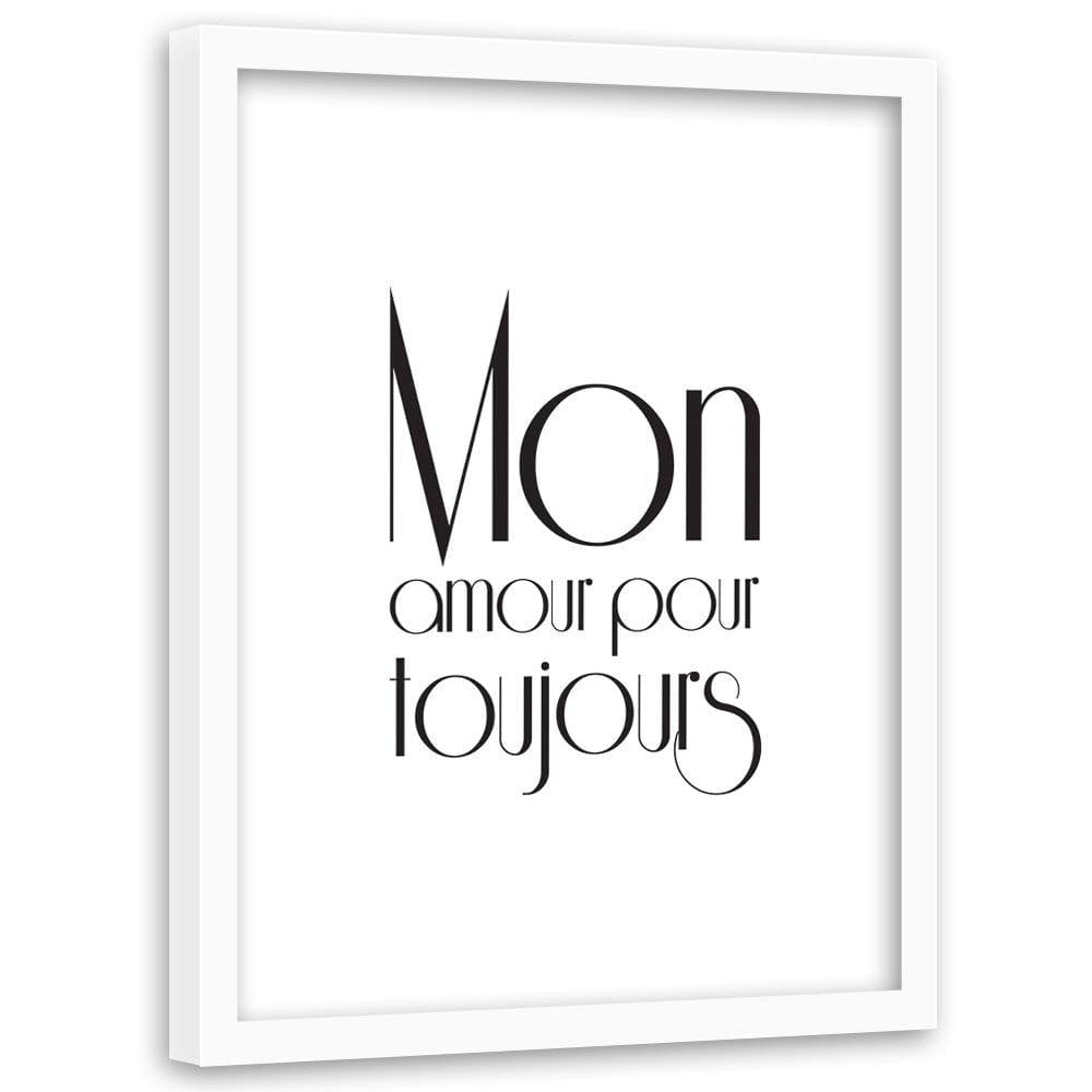 Glezna baltā rāmī - Mon Amour Home Trends DECO