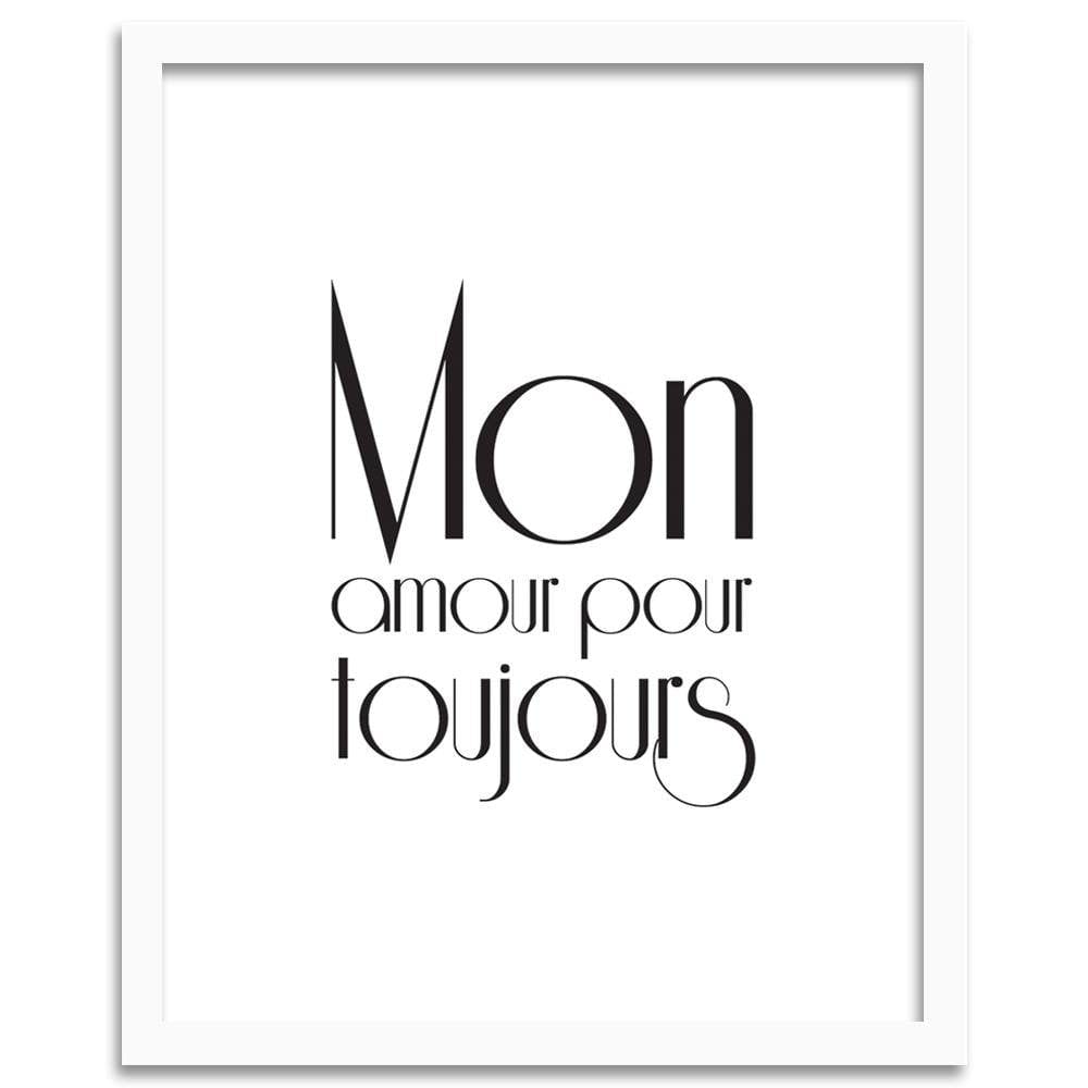 Glezna baltā rāmī - Mon Amour Home Trends DECO