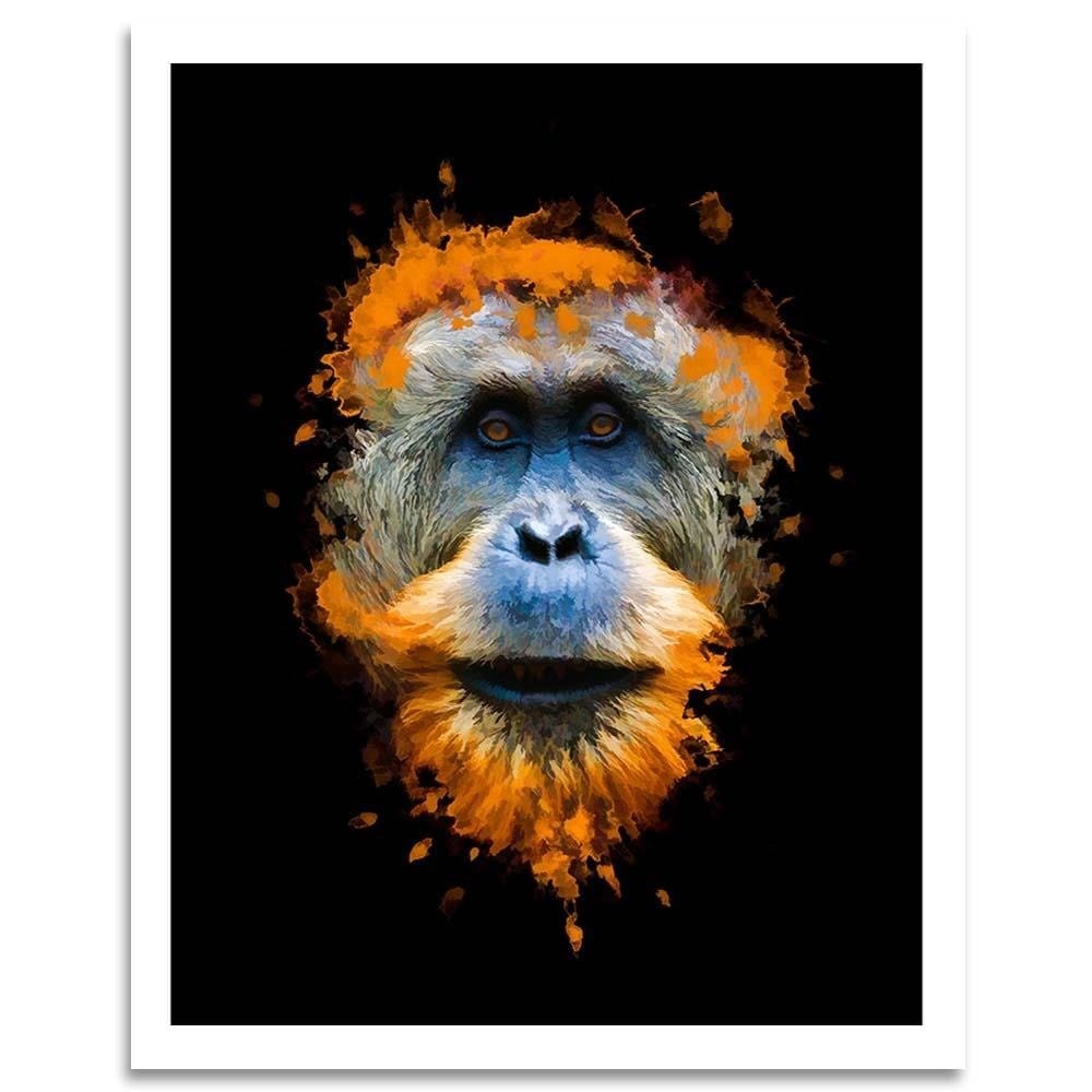 Glezna baltā rāmī - Monkey Home Trends DECO