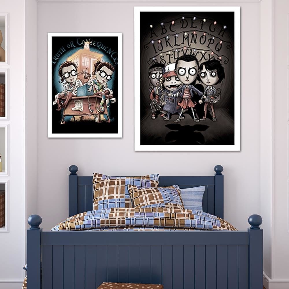 Glezna baltā rāmī - Monster Slayer Home Trends DECO