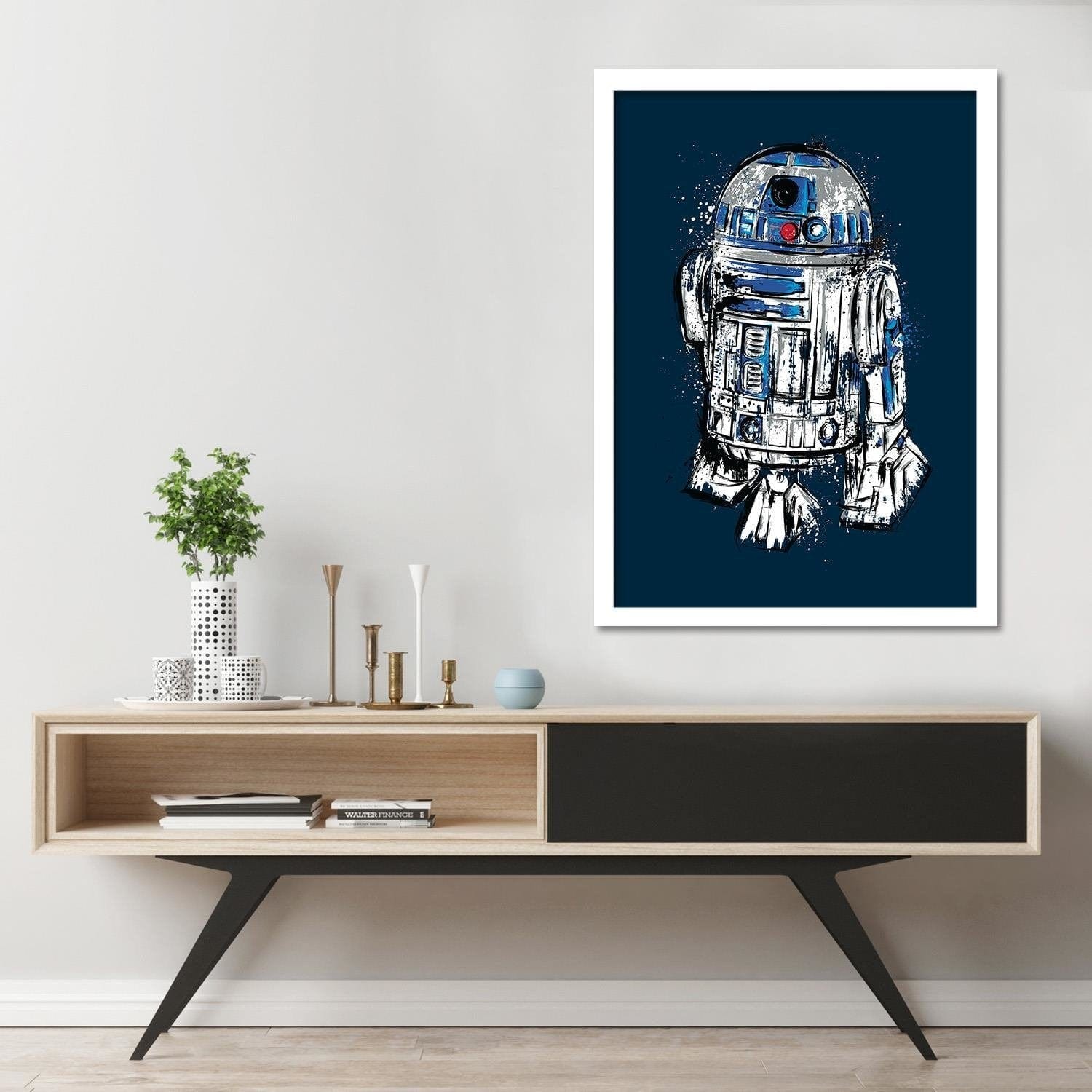 Glezna baltā rāmī - More Than A Droid Blue Home Trends DECO
