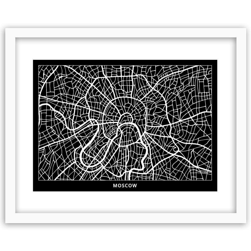 Glezna baltā rāmī - Moscow City Plan Home Trends DECO