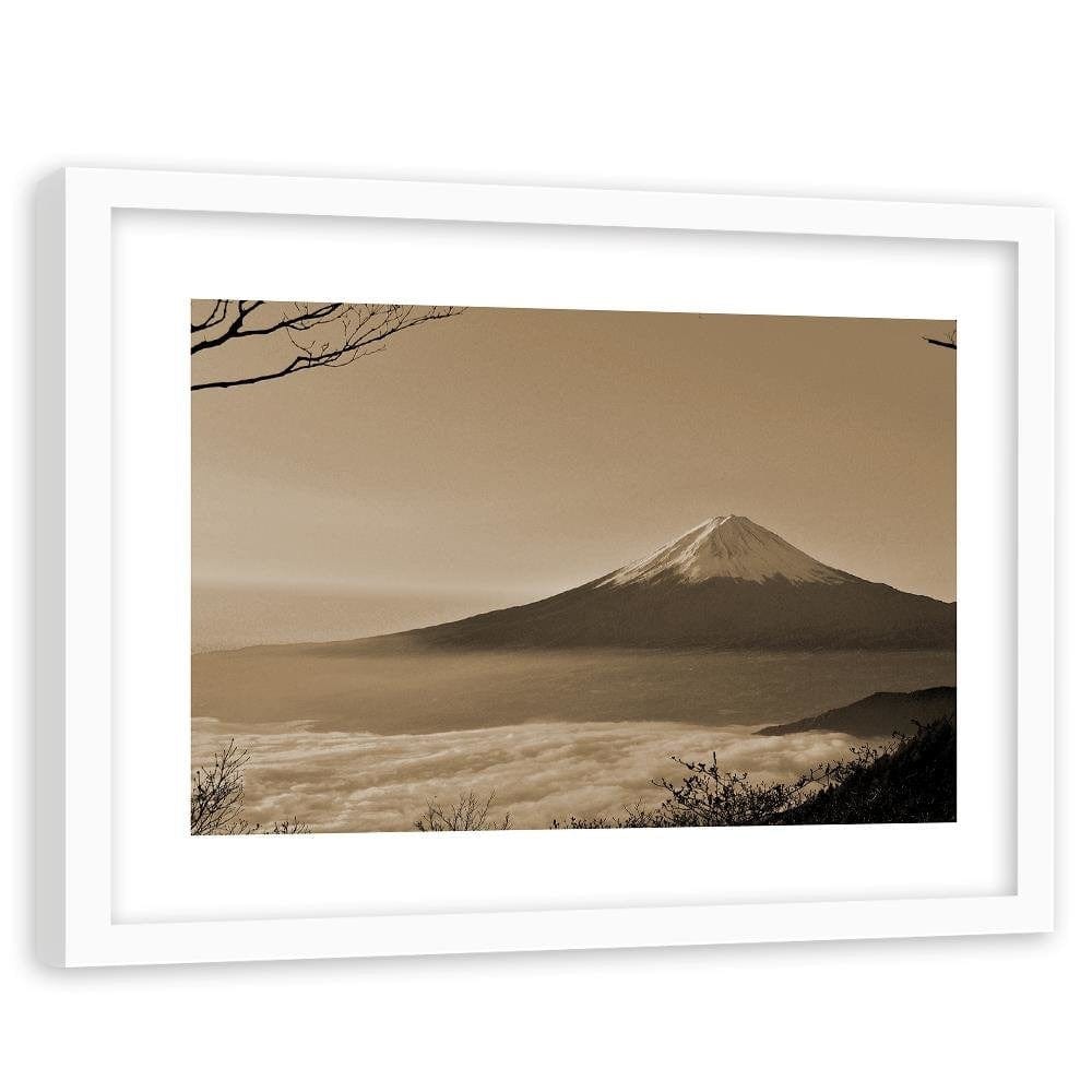 Glezna baltā rāmī - Mount Fuji 1 Home Trends DECO