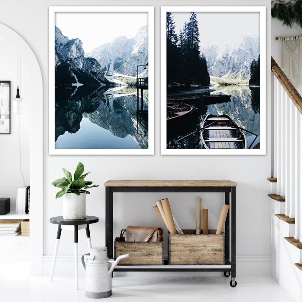 Glezna baltā rāmī - Mountain Expedition Home Trends DECO