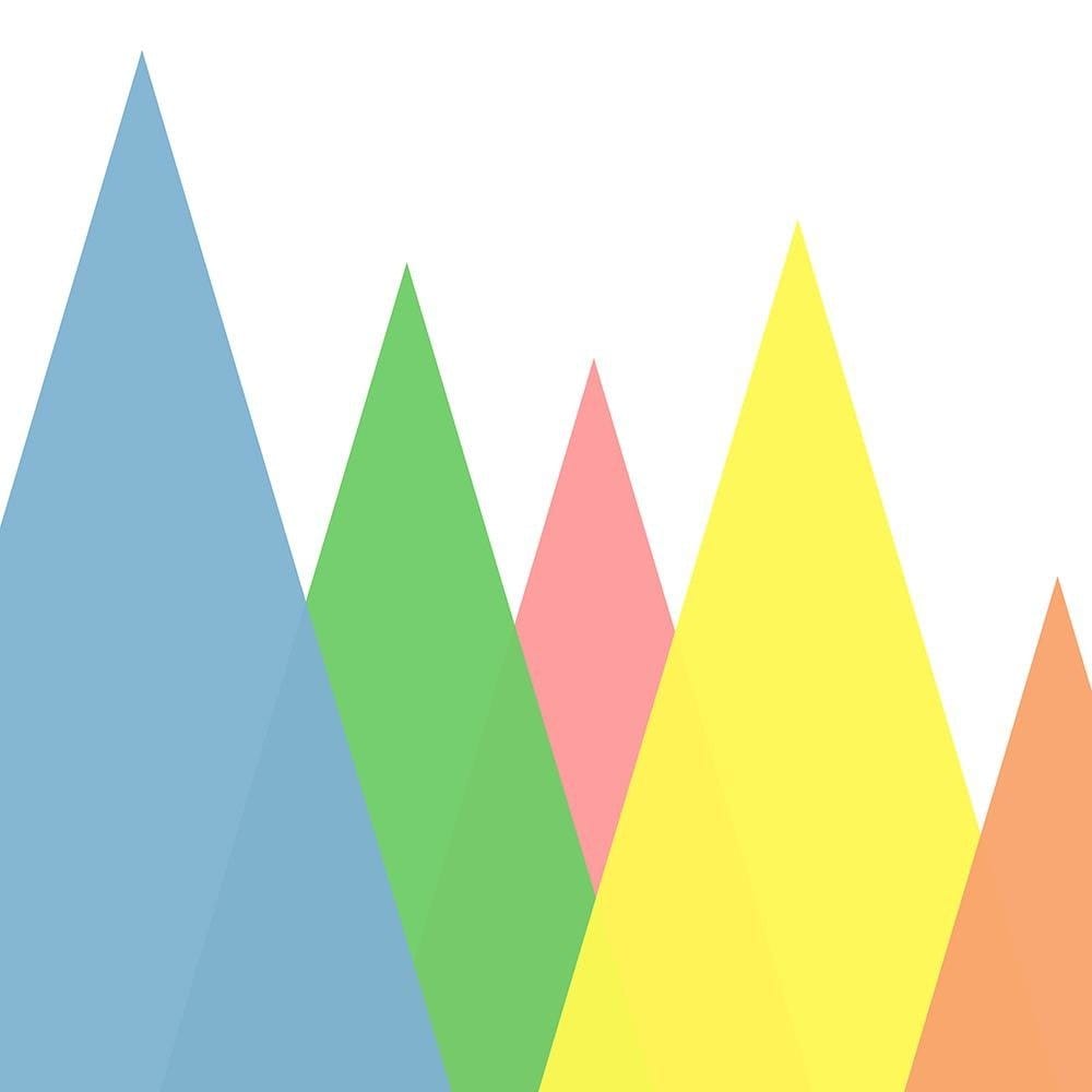Glezna baltā rāmī - Mountains As Abstract Triangles Home Trends DECO