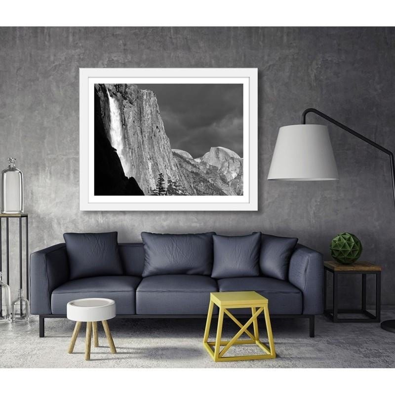 Glezna baltā rāmī - Mountains Home Trends DECO