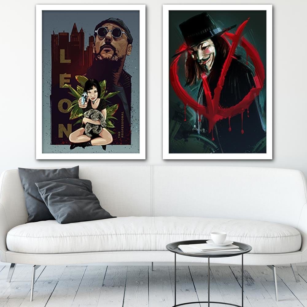 Glezna baltā rāmī - Movie Poster Black Home Trends DECO