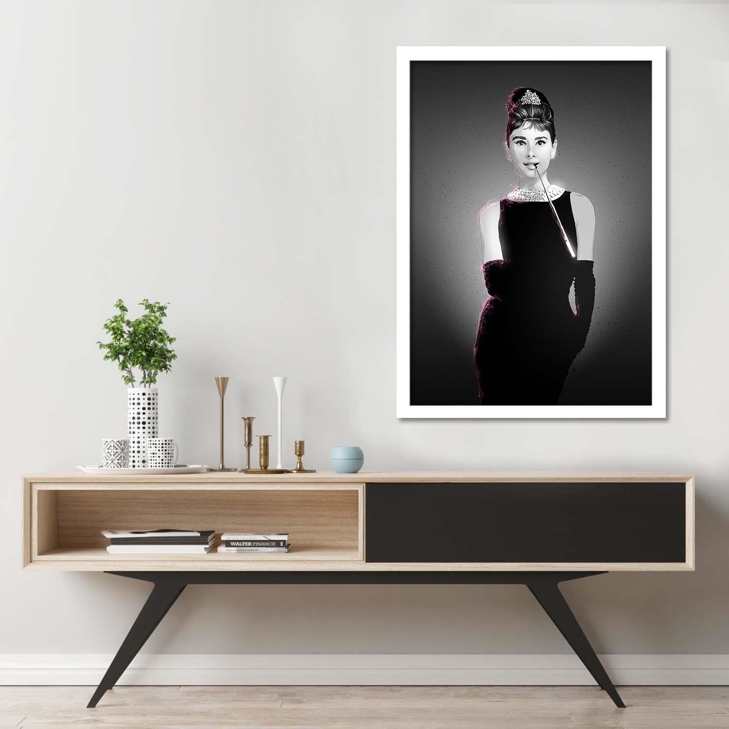 Glezna baltā rāmī - Movie Star Image Black And White Home Trends DECO
