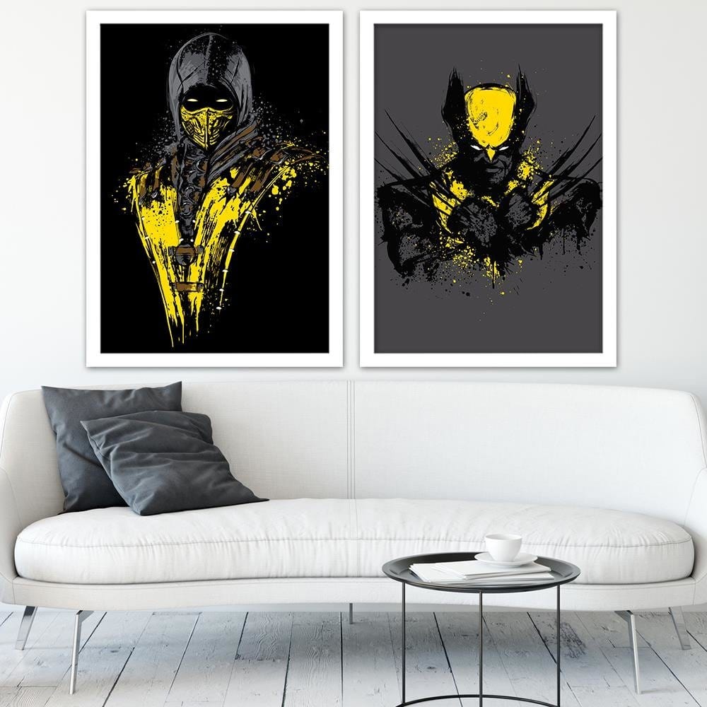 Glezna baltā rāmī - Mutant Rage Yellow Home Trends DECO