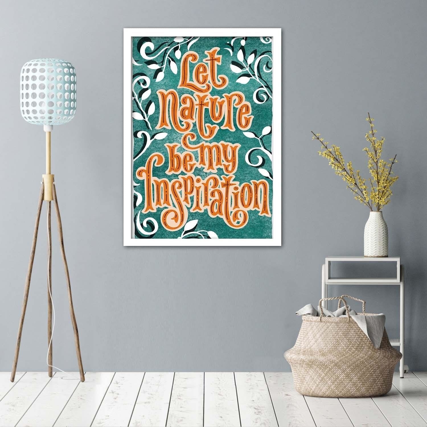 Glezna baltā rāmī - Nature Inspires Home Trends DECO