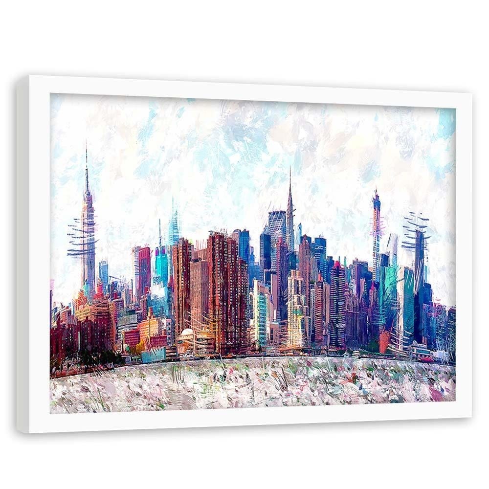 Glezna baltā rāmī - New York City 2 Home Trends DECO